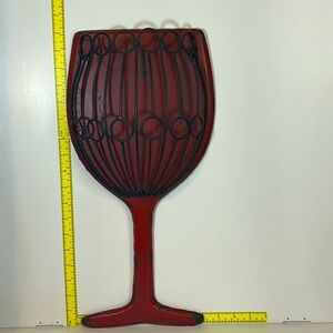 Chesapeake Bay Wine Cork Holder Wall Mount Metal Wine Glass Decor Red Bar Accent